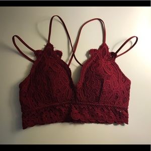 Burgundy Lace Bralette